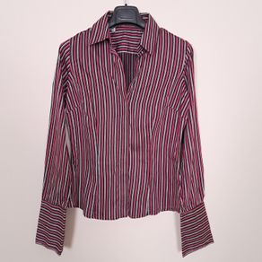 Thomas Pink Jermyn Street London Dark & Pastel Pink Striped Cotton Dress Shirt 8UK/36EU