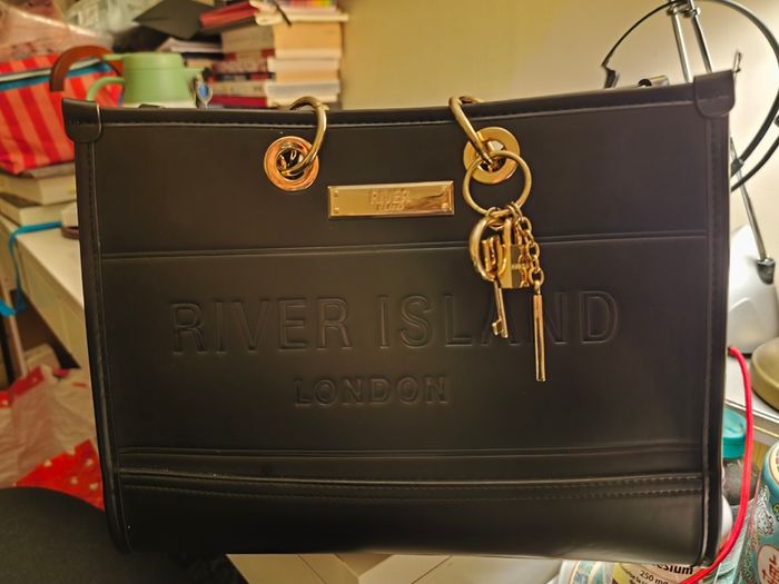 Black Tote Bag with RIL emboss design