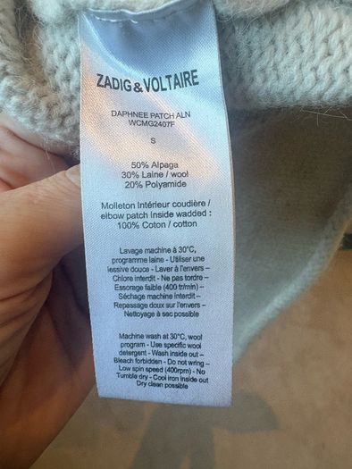 Zadig & Voltaire alpaca/wool mix draped cardigan