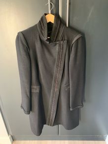 Zara Long Black Detailed Coat