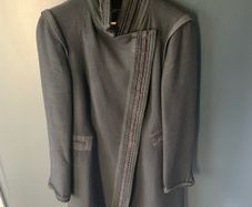 Zara Long Black Detailed Coat