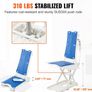 Electric Bath Lift Chair for Elderly  Height Adjustable, Waterproof Bath Seat Lift with Remote Control, 140kg Capacity, Reclining Backrest Image 6