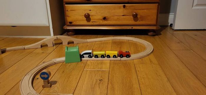 IKEA LILLABO Wooden Train Set Bundle  , Tracks & Magnetic Trains