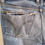 Vintage Dolce and Gabbana distressed denim cotton jeans 34 inch waist and 30 inch leg see last two photos for exact measurements also see photos for one metal fastener missing FREE STANDARD POSTAGE INCLUDED Image 9