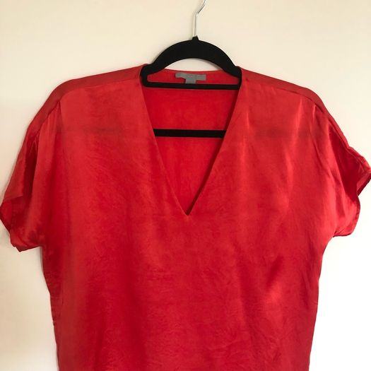 COS silk short sleeve blouse UK10