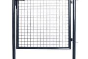 Mesh Garden Gate Galvanised Steel 85.5x100 cm Grey