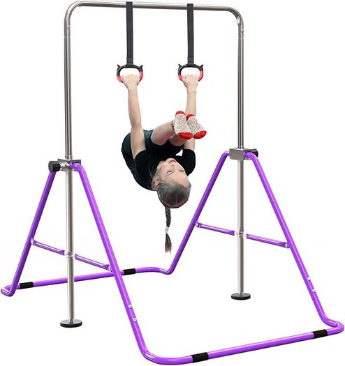 Gymnastics Bars, Horizontal Bar Expandable Gymnastics Kids Bar Folding Bar Junior Training Bar Multifunction Gym Training Equipment Home Training Adjustable Height Kip Bar (FREE SHIPPING)