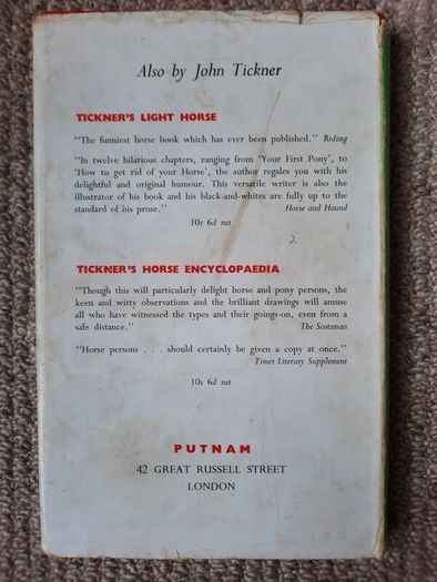 Vintage 1962 book To Hounds with John Tickner