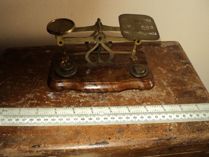 Vintage Royal Mail letter scales  Brass antique .