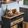 Kitchen Island  Kitchen Trolley with Bottle Rack  Serving trolley vintage brown 7 Image 3