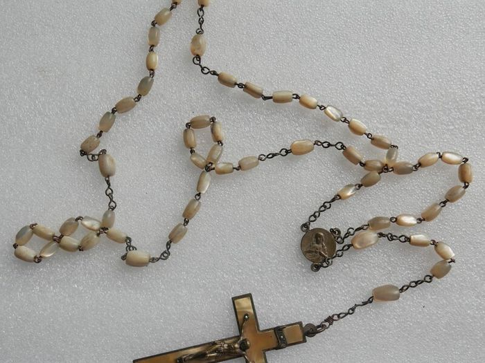 Vintage Mother of Pearl Rosary Beads