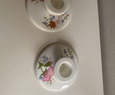 Wedgwood candle holders beautiful in meadow Sweet pattern