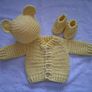 Handmade baby cardy set newborn size Image 8