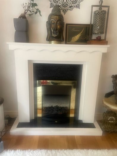 Freestanding Fireplace with electric fire