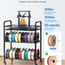 3D Printer Filament Storage Rack 3 Tier Heavy Duty Storage Shelf, Rolling Filament Spool Holders Racks with Wheels, Filaments Organzied for 3D Printing Station, Office, Workshop (Shelf Only) Image 2