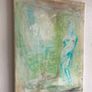 Original Painting Biophilic Palette Painting of gardrn Roman statue Quiet Luxury Aesthetic Image 6