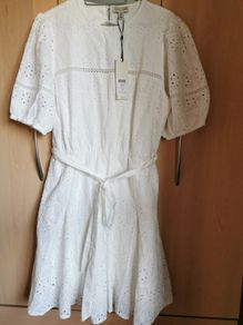 BNWT - LOVE & ROSES cotton white dress UK 14