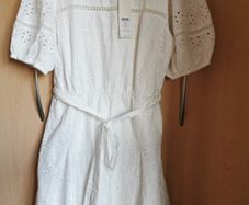 BNWT - LOVE & ROSES cotton white dress UK 14