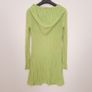 Ichi Lime Green Hooded Ribbed Knit Open Front Cardigan Size M Image 6