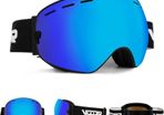 Ski Goggles, Frameless Ski Goggles with Anti-Fog Double Spherical Lens, 100% UV400 Protection Ski Snowboard Goggles for Men/Women/Youth