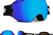 Ski Goggles, Frameless Ski Goggles with Anti-Fog Double Spherical Lens, 100% UV400 Protection Ski Snowboard Goggles for Men/Women/Youth