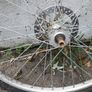 two bicycle wheels Image 3