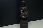 Heavy African Carved Wooden Candle Holder / Decorative Stand 25.5cm
