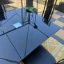 Black Glass and chrome dining table and chairs Image 9
