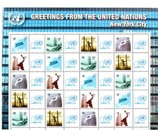 2009 United Nations (New York, US) Greeting Commemorative Stamps Sheet Mint Never Hinged (MNH)