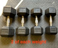 Hex Rubber Dumbells