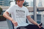 Engineer someone who does precision guesswork based, funny t-shirt
