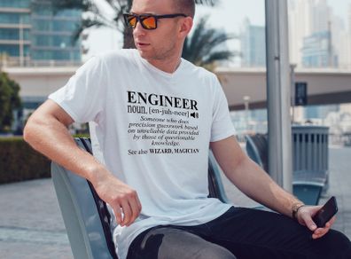 Engineer someone who does precision guesswork based, funny t-shirt