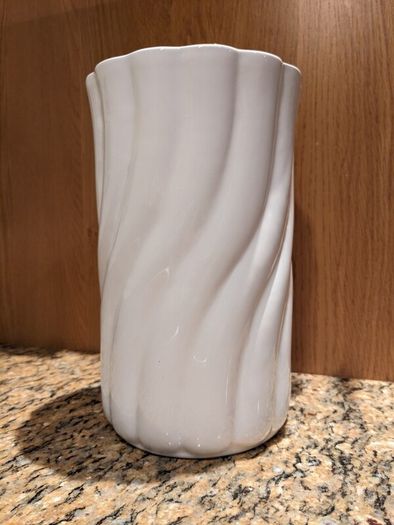 White ceramic vase