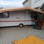 Vintage retro caravan awning. Cotton canvas Image 2