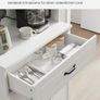 Tall Kitchen Storage Cabinet with Drawer and Upper Glass Doors white Image 4