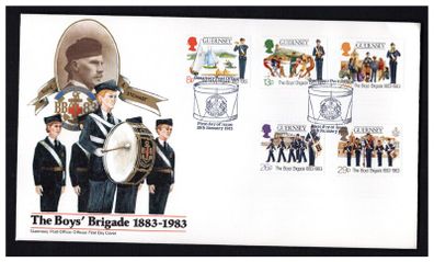 1983 Guernsey Centenary of The Boy's Brigade Commemorative Stamps First Day Cover (FDC)