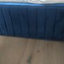 Double bed ith storage plush blue/mattress included bought at xmas too big for room Image 2