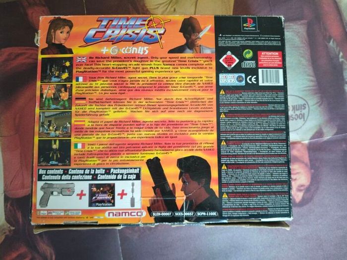 vintage Time Crisis + G-Con 45 Light Gun Big Box Bundle for the original PlayStation (PS1)