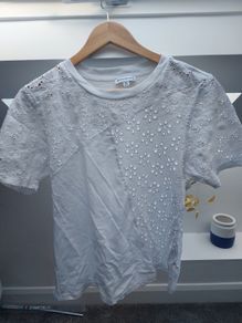 beautiful white top, brand new, warehouse size 12