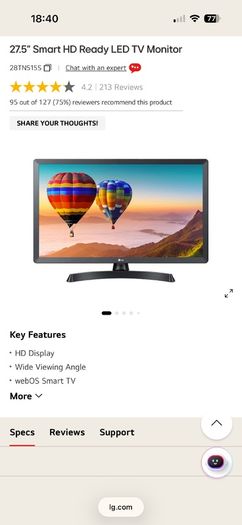 LG 28 inch Smart Tv