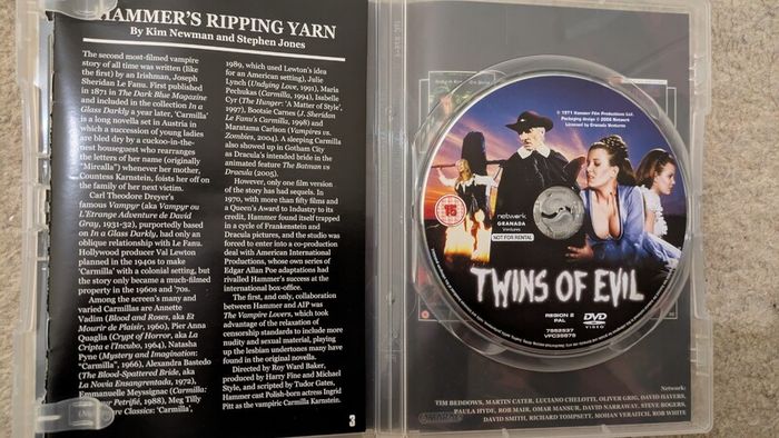 Hands Of The Ripper and Twins Of Evil Network DVDs