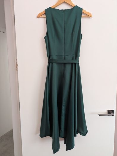 Forest Green belted occasion Oasis Dress size UK 8