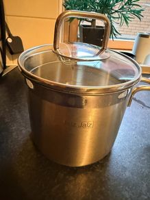Jaz Stainless Steel Pot 1.9L with glass lid