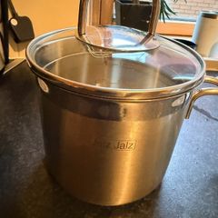 Jaz Stainless Steel Pot 1.9L with glass lid