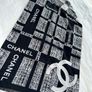 Faux Chanel Black & White Scarf Image 2