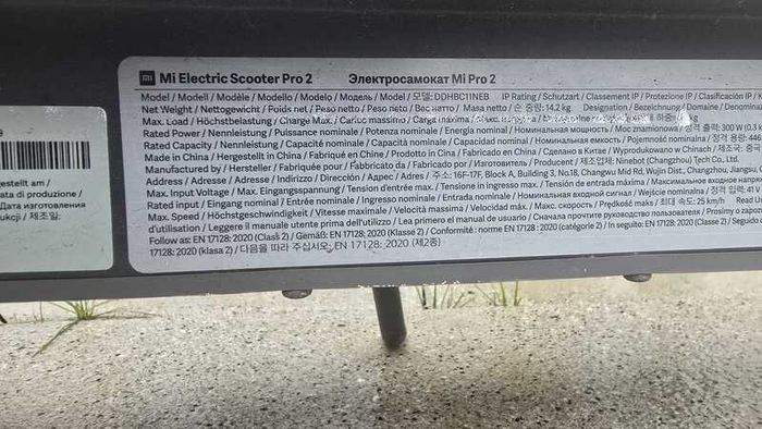 Xiaomi Mi Electric Scooter Pro 2 with Solid Tyres + Charger + Accessories