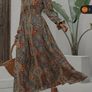 Elegant V Neck Wrap Top Long Sleeve Elasticated Waist Dress - Size - 0XL - RRP - 28.02 Image 4