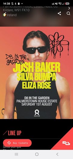 josh Baker tickets x 2