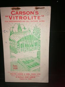 Vintage Carson's Paper/Card Advert 1938