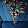 Golden Christmas Decor Flowers Image 2